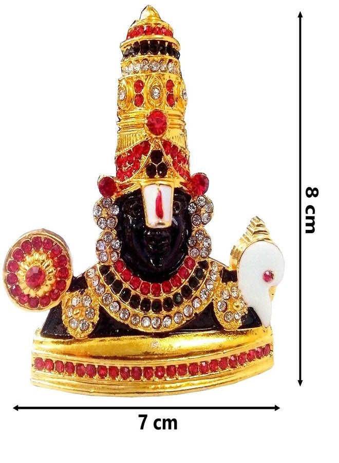 GCT Tirupati Balaji Idol Lord Venkateswara Idol (B-84) Black Color Metal Statue for Home Décor Car Dashboard Mandir Pooja Murti Temple Puja Office Table Showpiece - Image 2